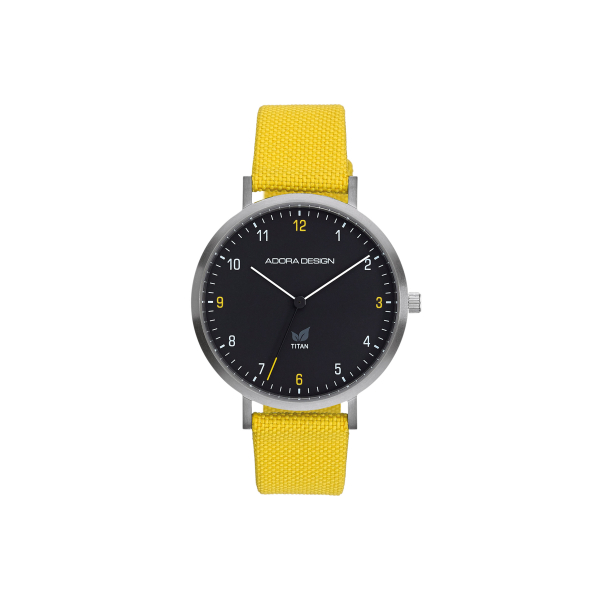 Adora AD8675 Damenuhr mit Titangehäuse, veganem Armband, Mineralglas und 3 Bar Wasserdichtigkeit – hautfreundlich & modern.